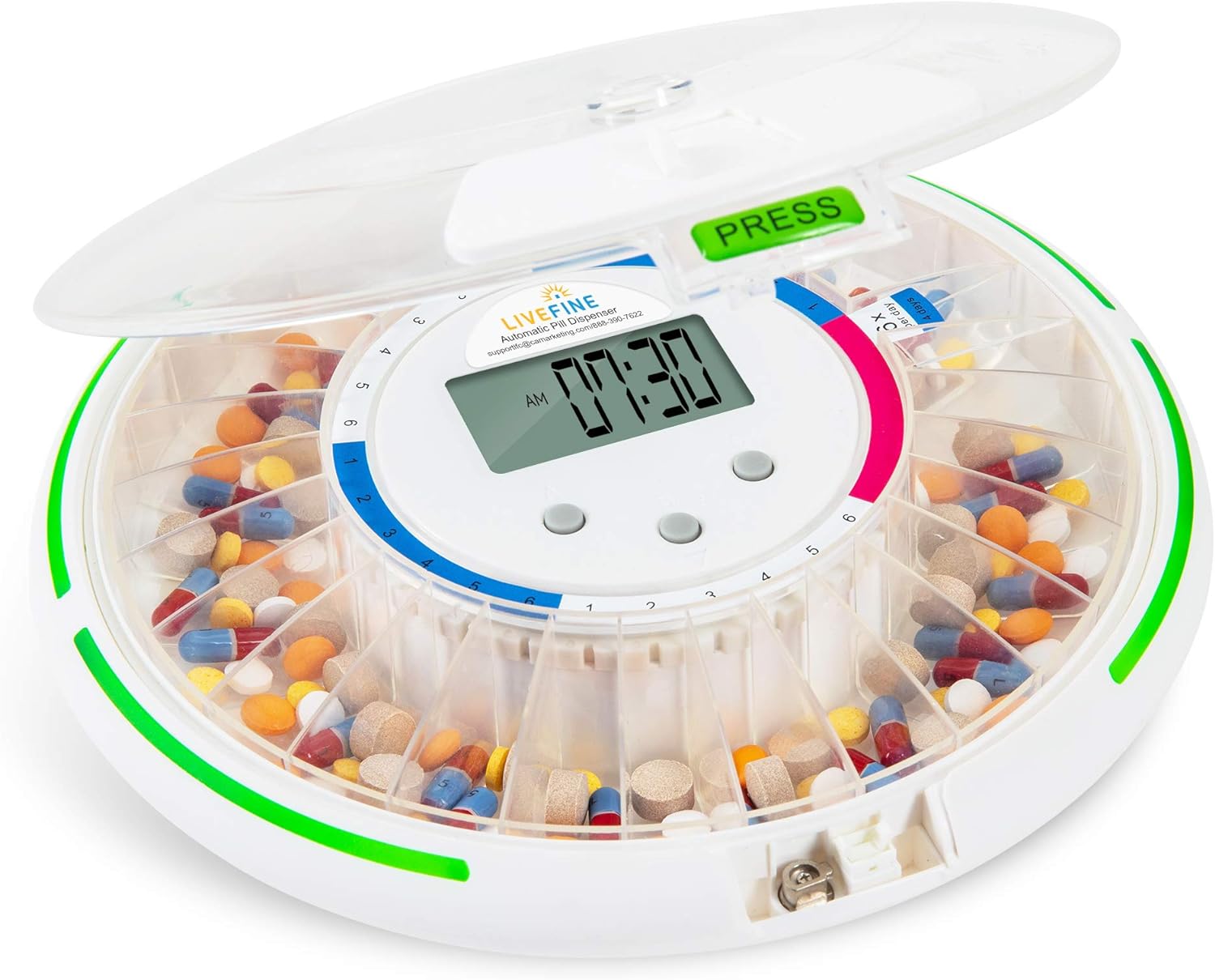 LiveFine automatic pill dispenser (Medication organization)