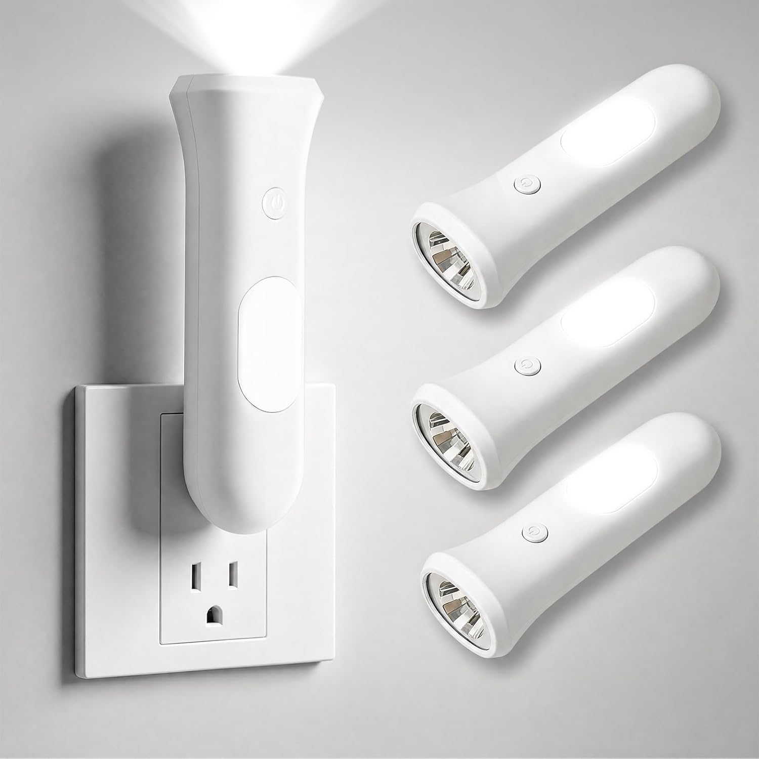 Rechargeable emergency flashlight plug-in (Emergency lighting)