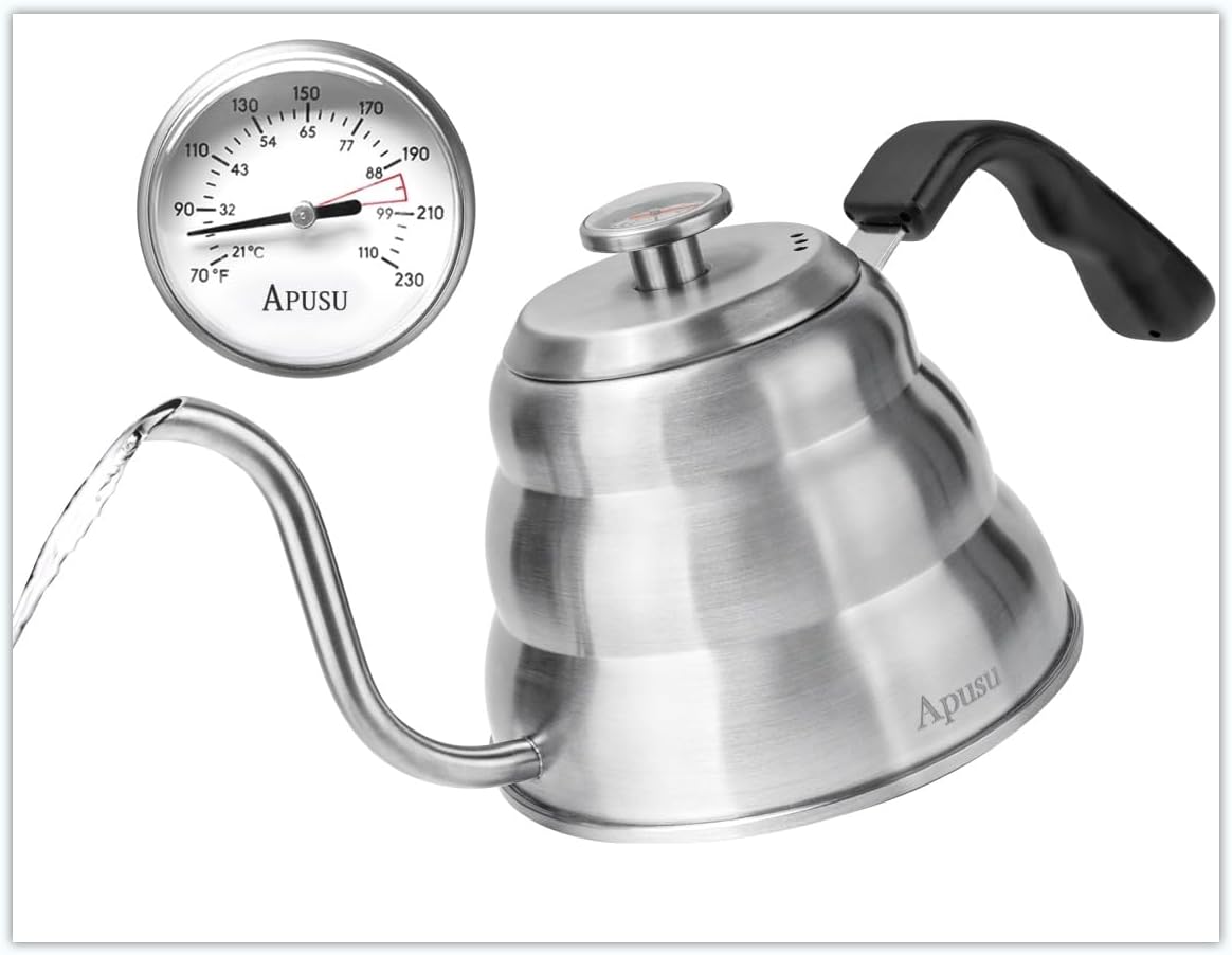 Uccello Kettle with tilt-to-pour cradle (Kettle safety)