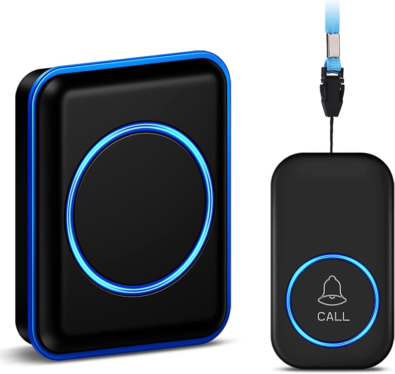 Wireless caregiver pager with call buttons (Call assistance)