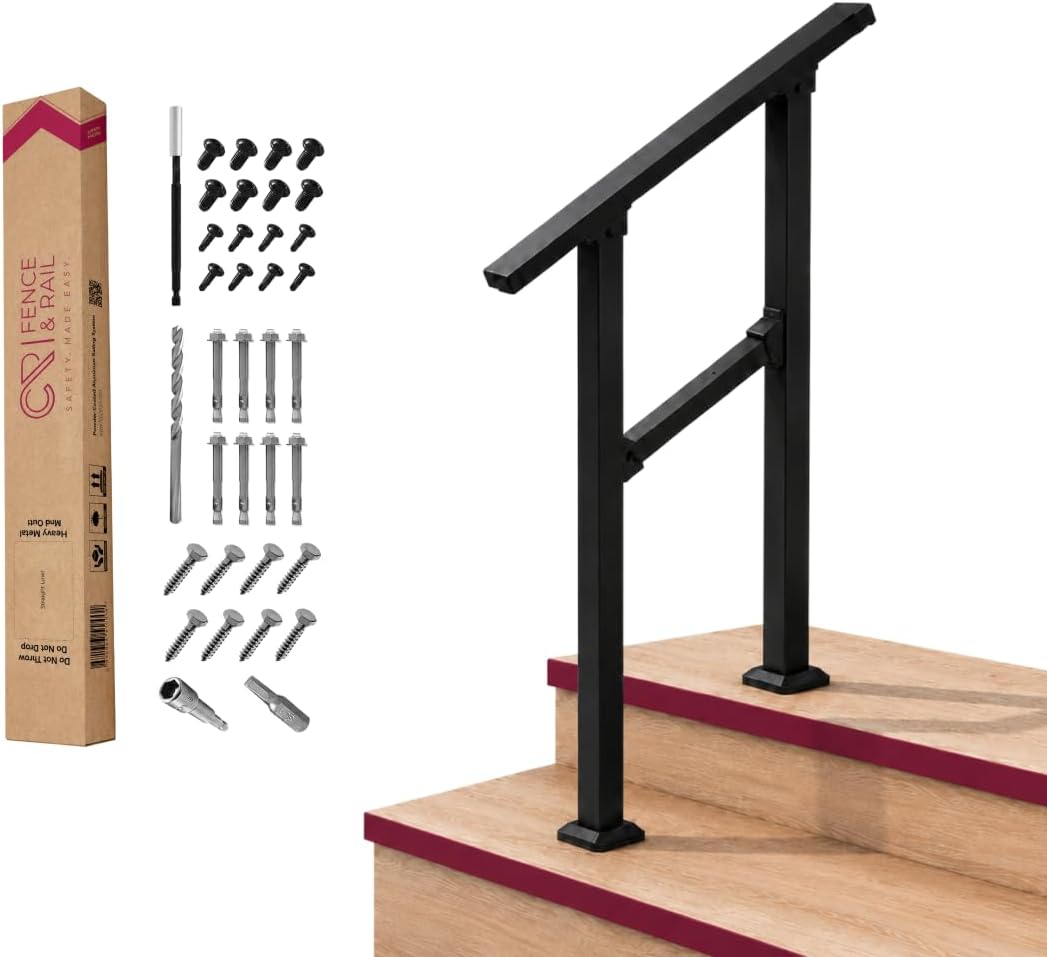 Adjustable outdoor stair handrail (Outdoor handrail)