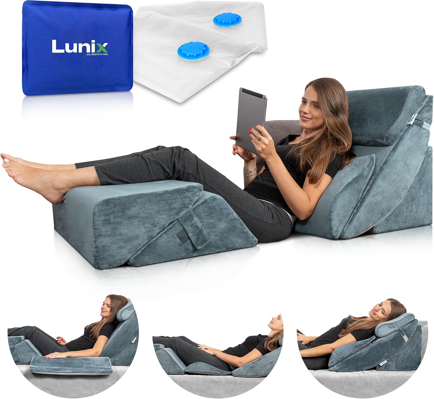 Bed wedge pillow set (Positioning)