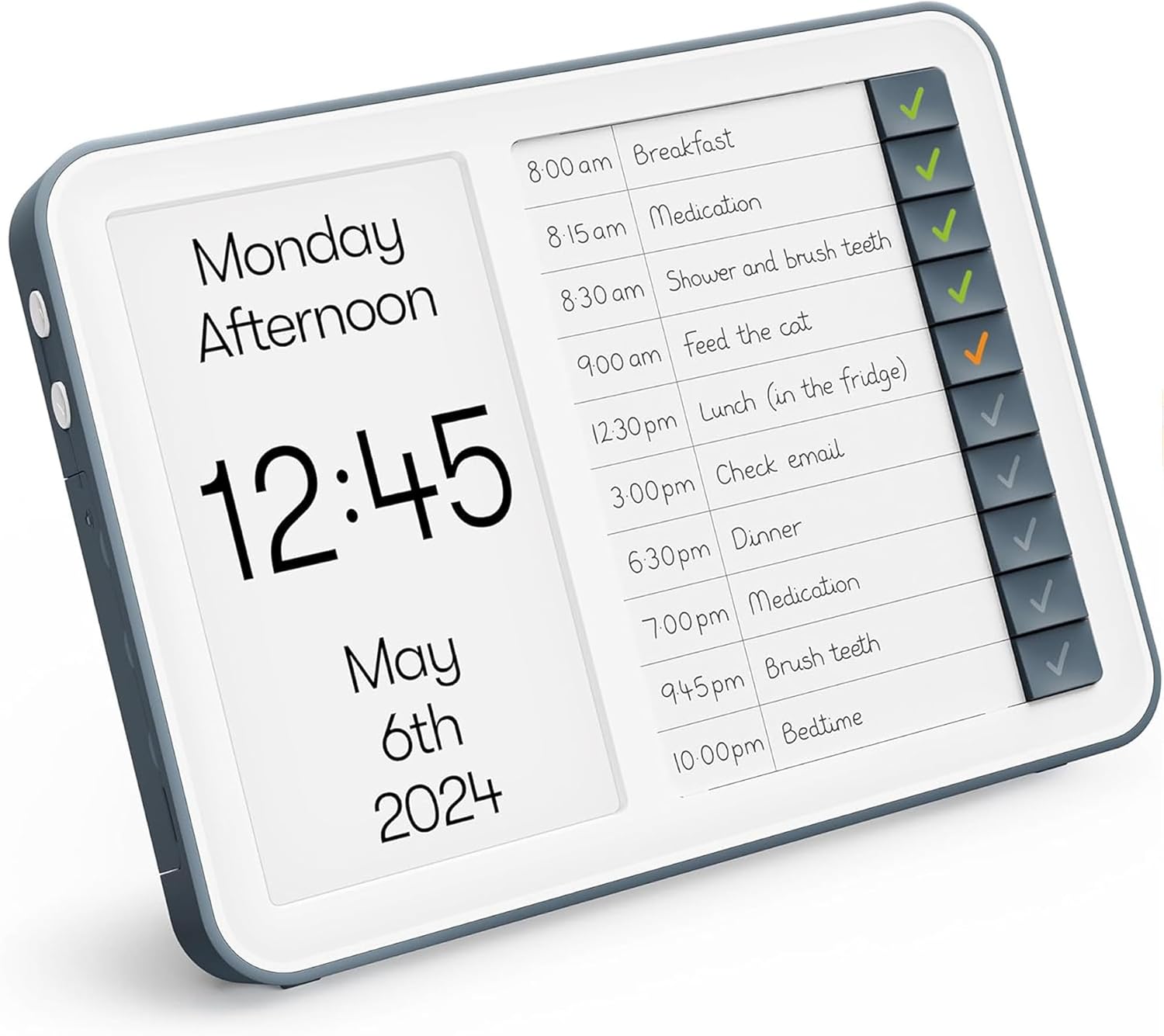Day Hub clock and reminders (Orientation)