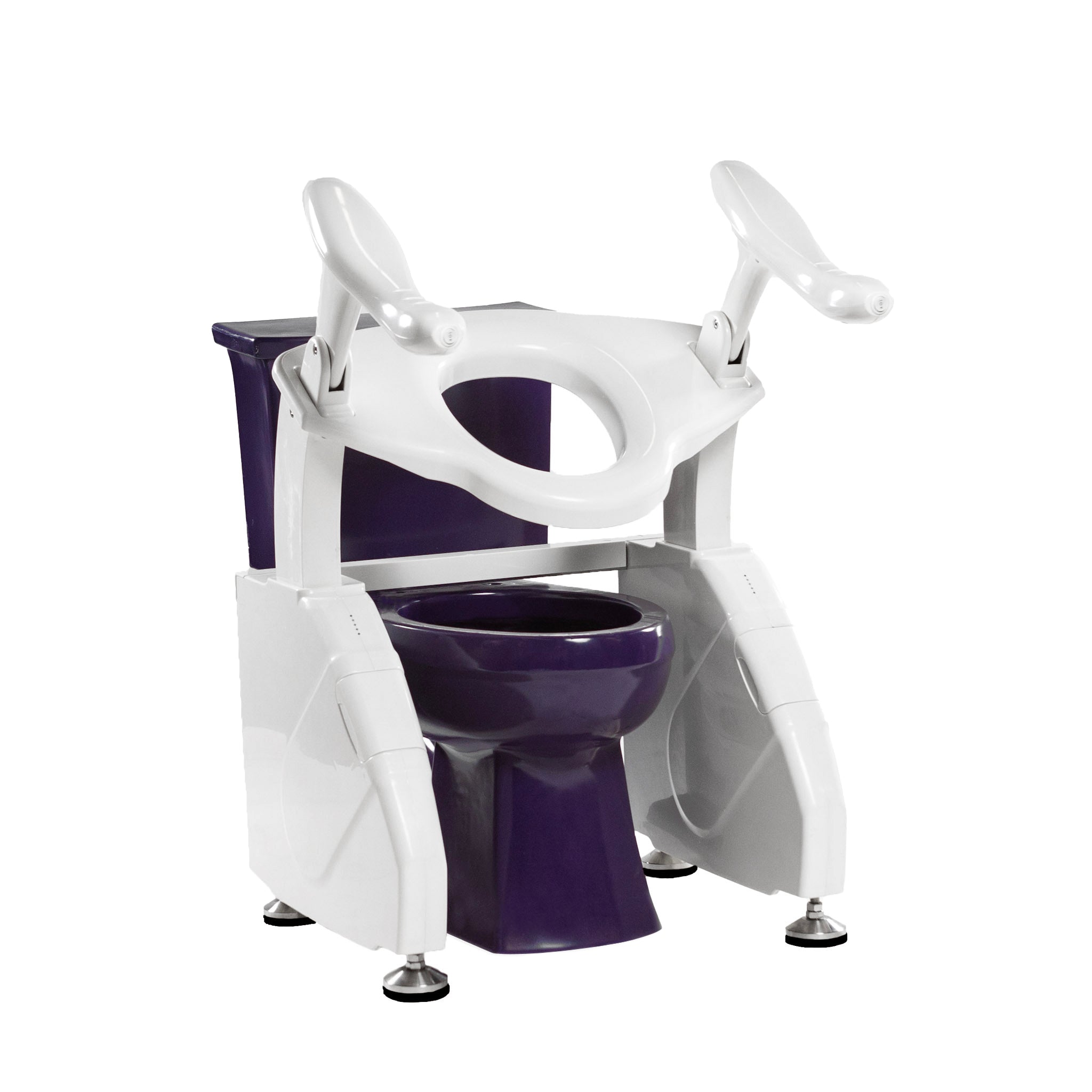 Dignity Lifts DL2 deluxe powered toilet lift in raised position