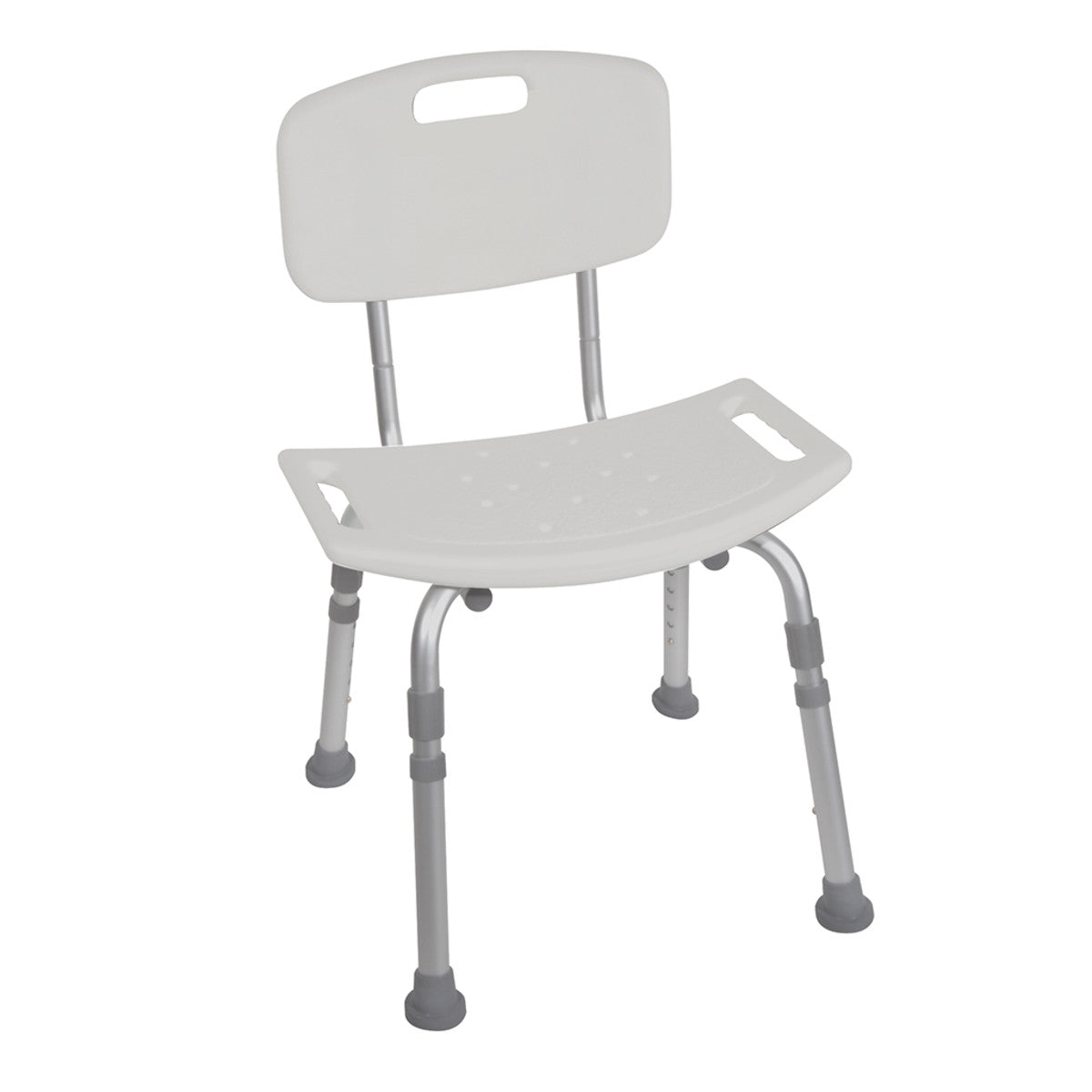 Drive Medical Deluxe Aluminum Shower Chair 12202KD-4 with back