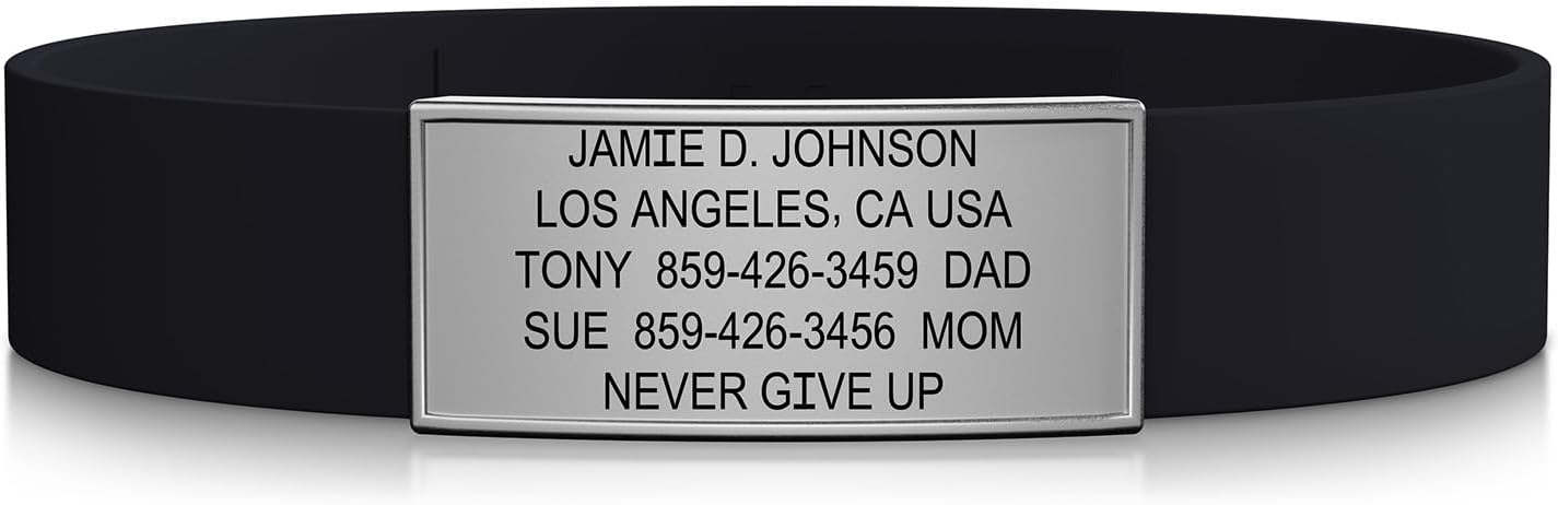 Engraved medical ID bracelet (Medical ID)