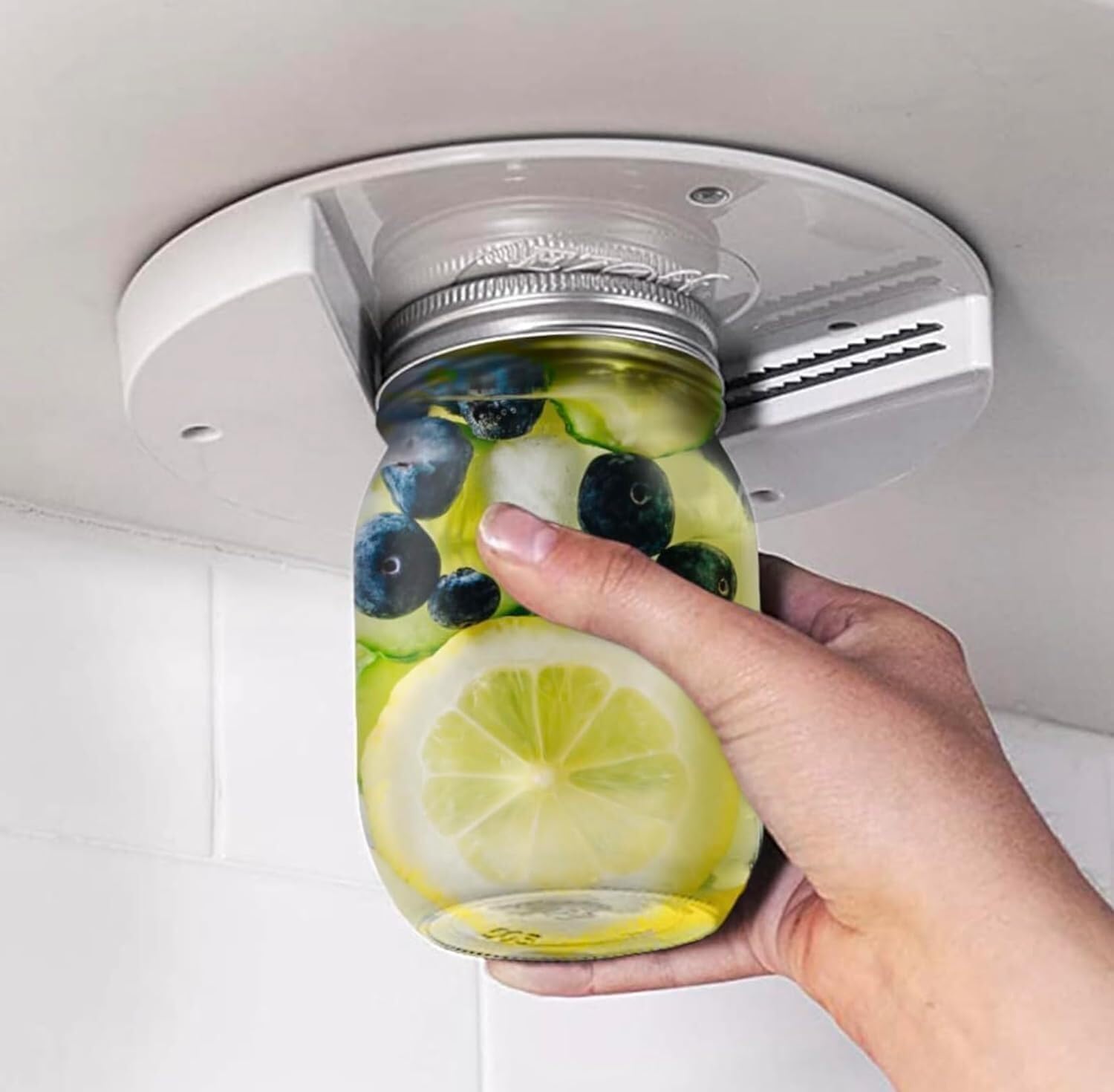 EZ Off under-cabinet jar opener (Under-cabinet aid)