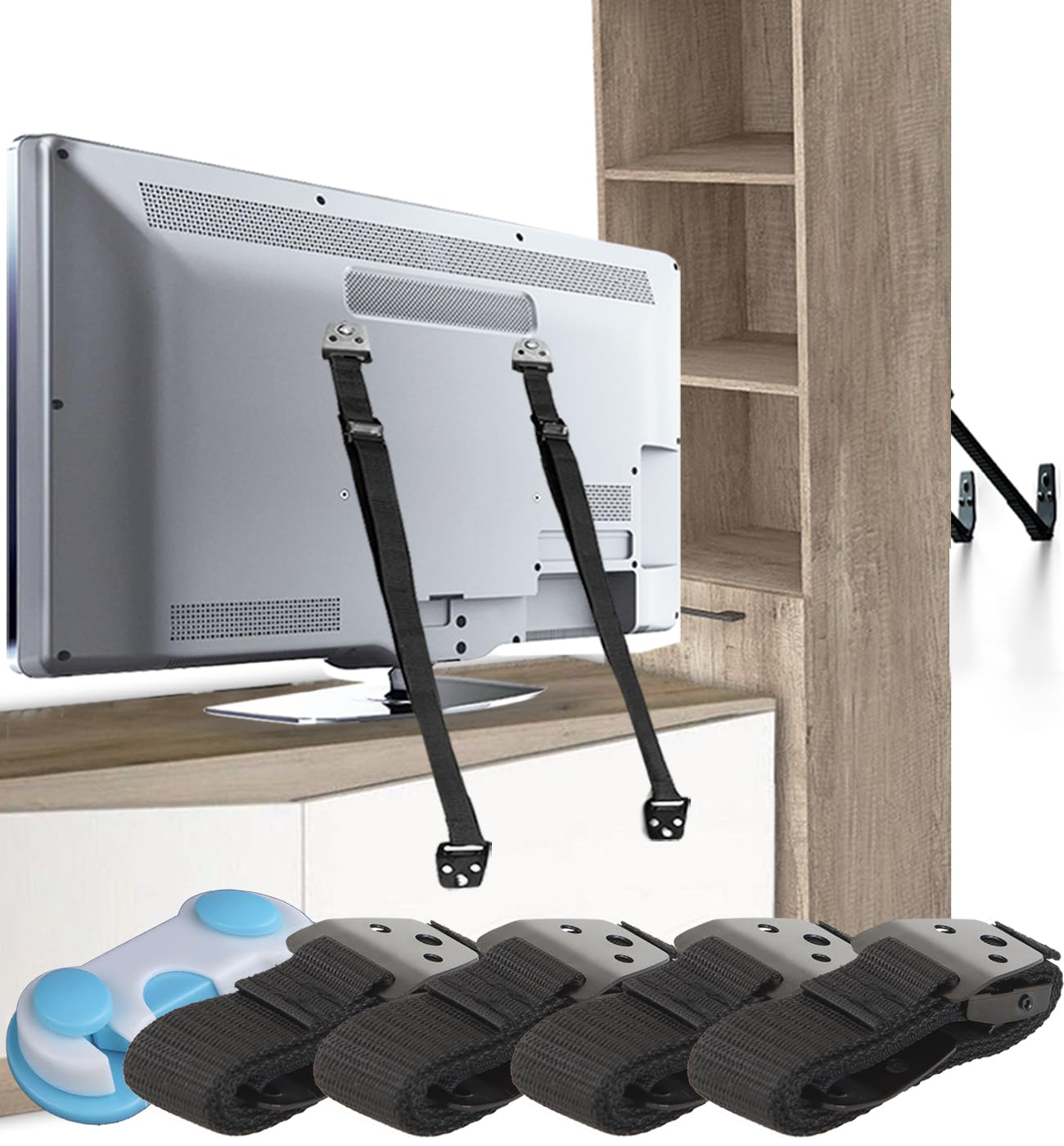 Furniture wall anchor anti-tip kit (Furniture anti-tip kit)