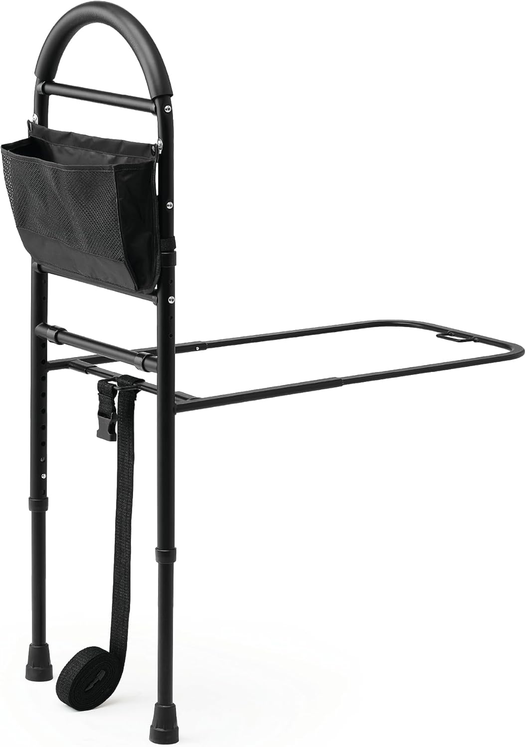 Height-adjustable bed assist rail (Bed transfers)