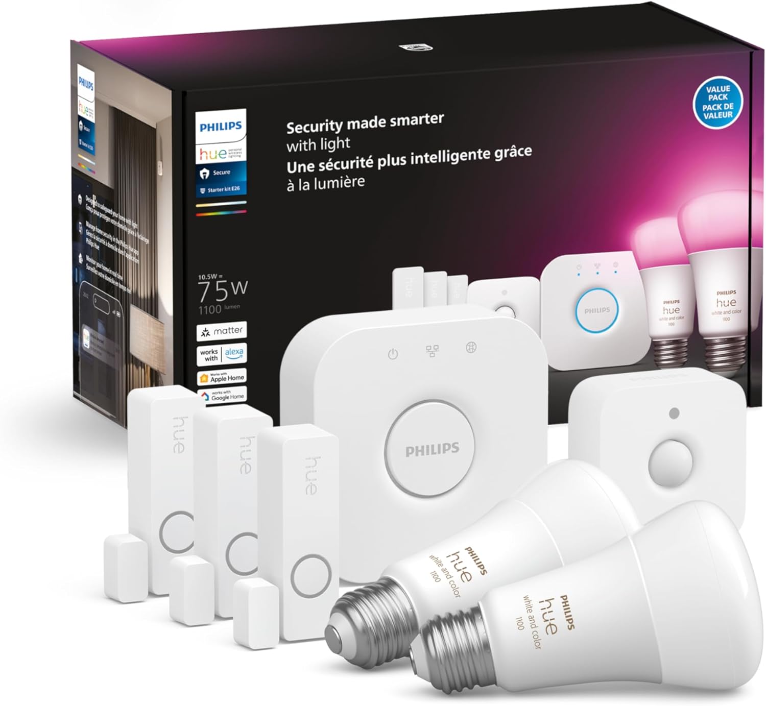 Hue motion sensor and smart bulbs (Smart lighting)