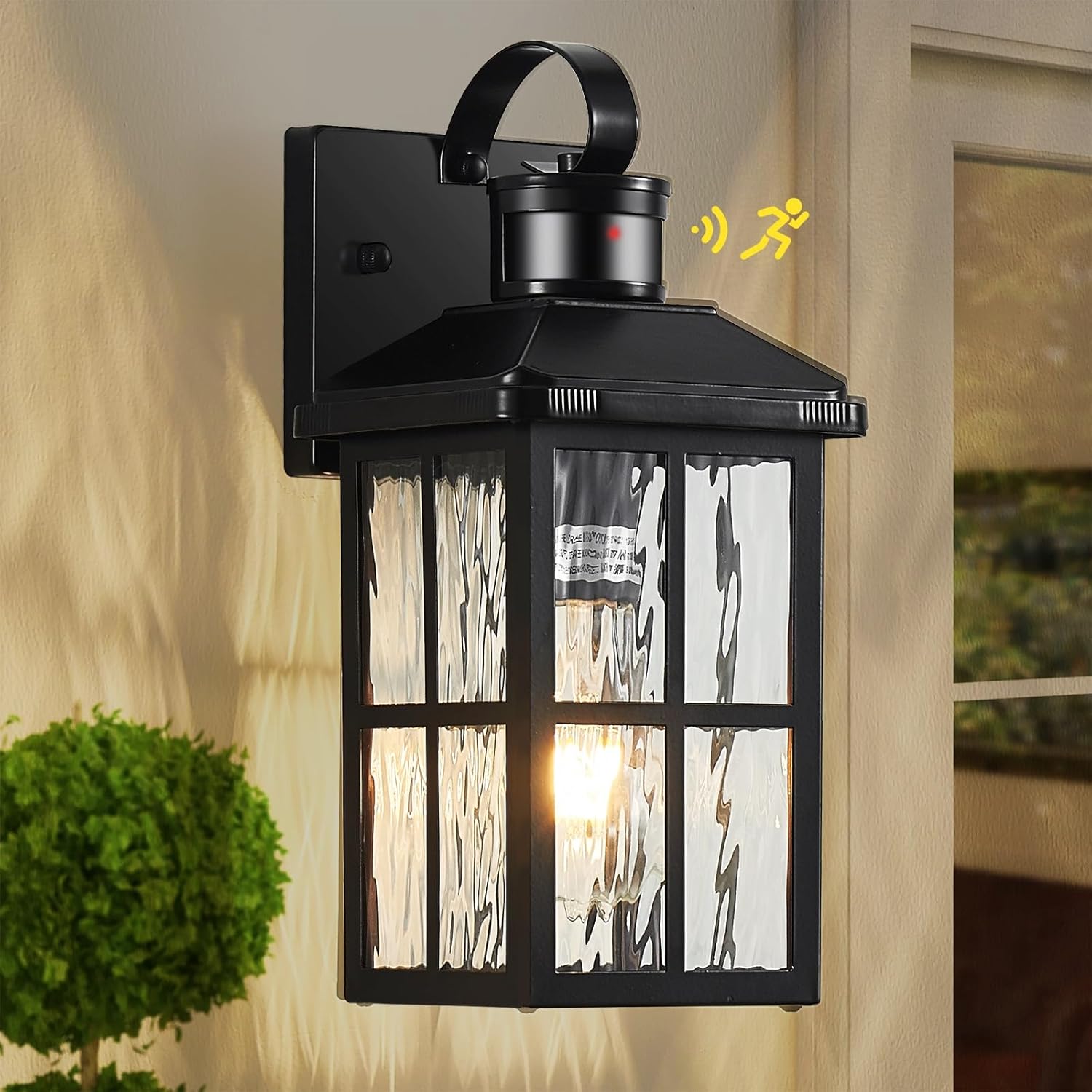 Motion-sensor porch light (Permanent entry lighting)