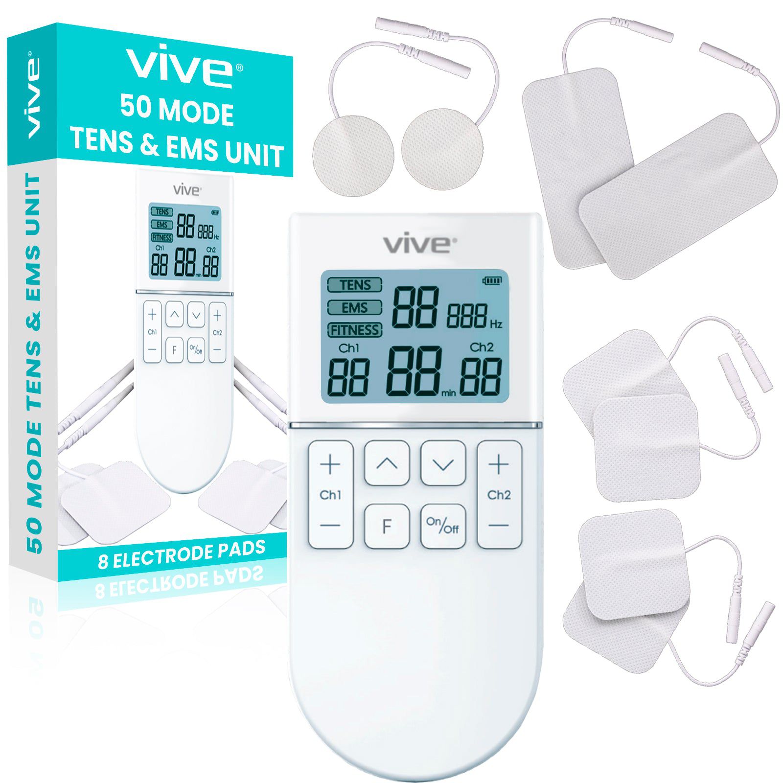 Vive 50-Mode TENS and EMS Unit (RHB3004)
