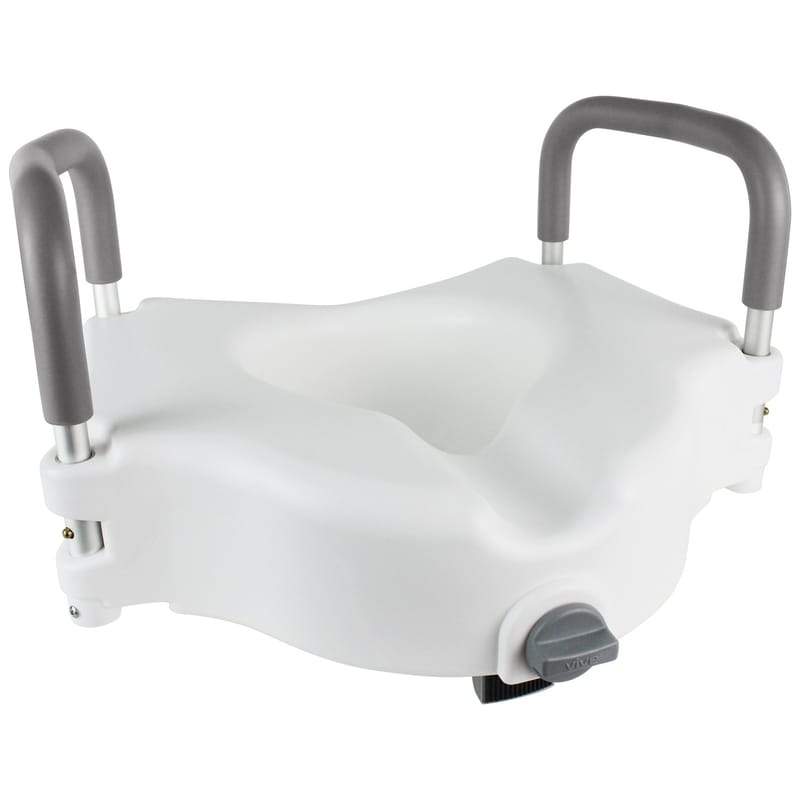 Vive Raised Toilet Seat LVA1011 with locking lid and handles