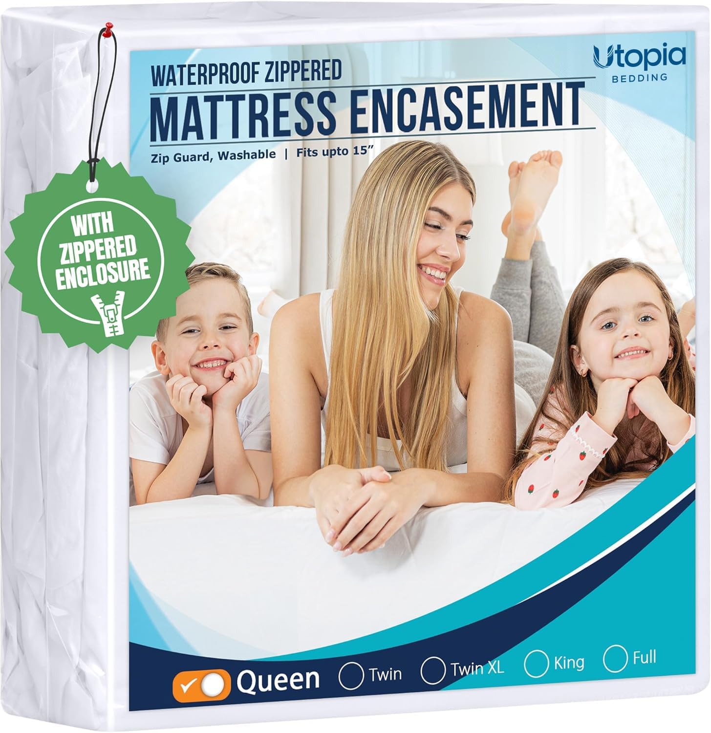 Waterproof zippered mattress encasement (Mattress protection)